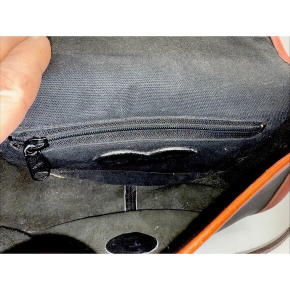 Vintage Brighton Out West Crossbody‎ Handbag Purse Brown Leather w/Silver Heart - Picture 5 of 7